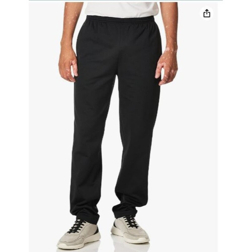 Hanes Men’s Sport Pants Active Small Jogger Gear With Pocket Black
